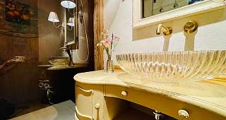 Badezimmer Apfeltraum mit großer Dusche