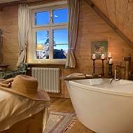 Badewanne Ferienwohnung Gartenalm