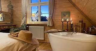 Badewanne Ferienwohnung Gartenalm