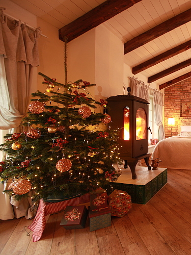 Kamin in der Ferienwohnung