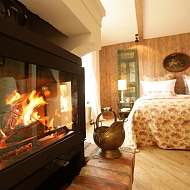 Kamin in der Ferienwohnung