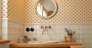 Badezimmer mit Dusche und WC