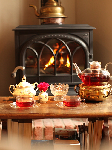 Kamin und Fußbodenheizung 