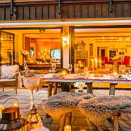 Gartenterrasse Essbereich Ferienwohnung VIELMEER