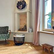 Kerzenkamin - Ecke in der Ferienwohnung Seensucht