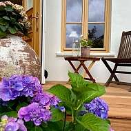 Ferienwohnung Seensucht Terrasse mit kleinem Garten